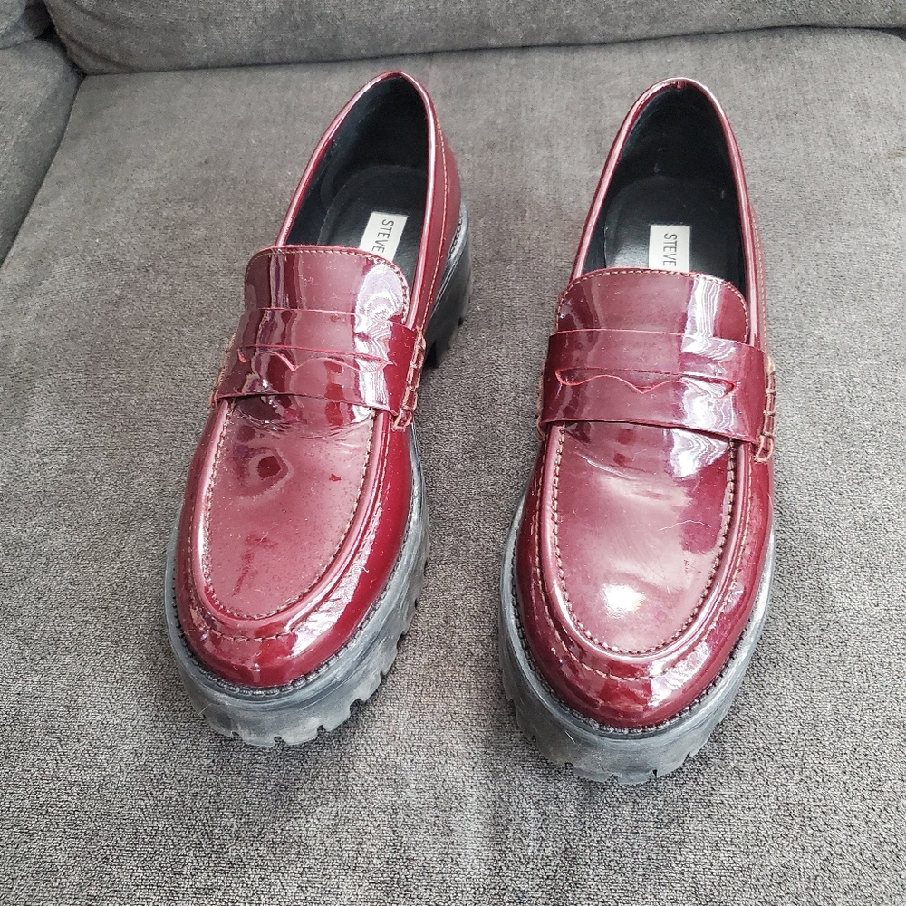 Steve Madden patent leather loafers, size 7 1/2